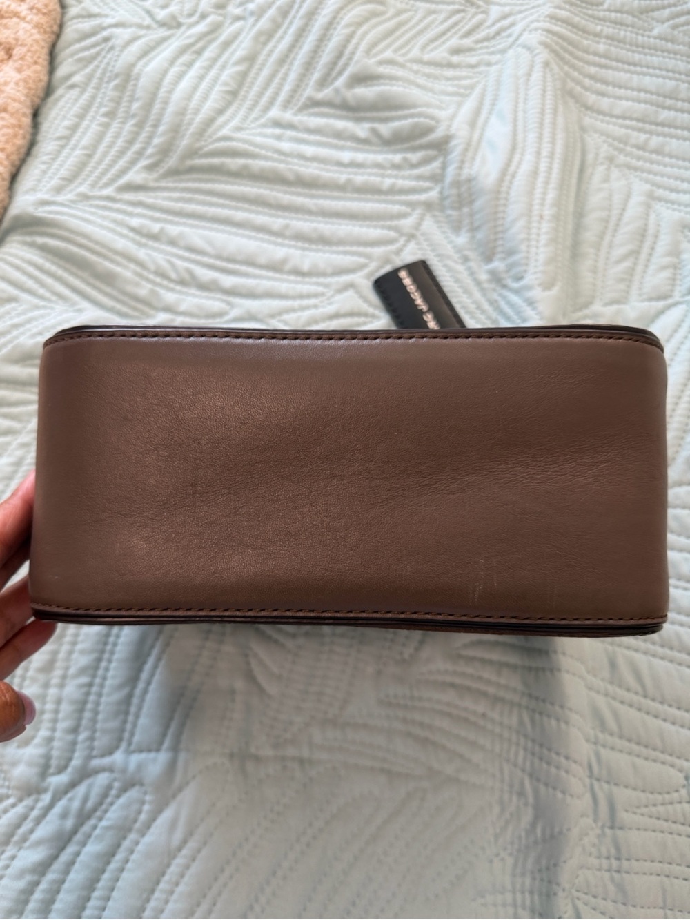 Marc Jabobs Leather and Suede Soft Box 23 in Brown with Crossbody Strap - Picture 10 of 15